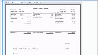 IAS Payroll  Earning Statement amp Cheque Printing [upl. by Anrev]