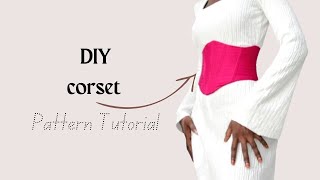 DIY Corset Pattern Tutorial Under bust corset tutorial [upl. by Michaella]