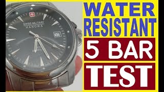 Water resistant 5 bar5atm50m test at home my Swiss Military Hanowa [upl. by Castle]