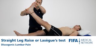 Straight Leg Raise or Lasègues test  Discogenic Lumbar Pain [upl. by Ahcropal]