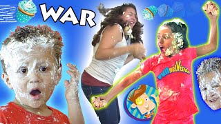 Cupcake Food Fight in our KITCHEN FUNnel Vision Throwback Literally [upl. by Yecac]