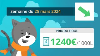 Prix ​​du fioul domestique  semaine du 25 mars 2024 [upl. by Enelrats]