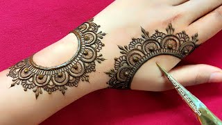 Very beautiful stylish back hand mehndi design  Easy mehndi  Simple mehndi  Mehndi design Mehndi [upl. by Idur]