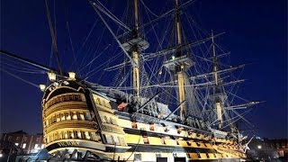 HMS Victory firing rolling broadside [upl. by Karp101]