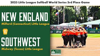 Third Place Game Connecticut vs Texas  2023 Little League Softball World Series [upl. by Hines]