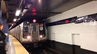 New York New York  E Train Arrives at World Trade Center  Chambers Street Terminal HD 2016 [upl. by Graaf]