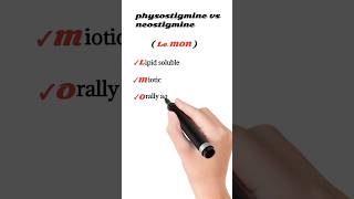 physostigmine vs neostigmine  pharmacology mnemonics [upl. by Lohner]