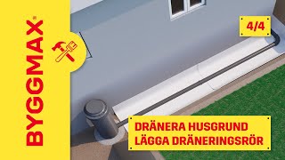 Dränera husgrund del 4 lägga dräneringsrör [upl. by Shela]