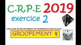 corrigé CRPE 2019 groupement 4 Maths exercice 2 probabilité Les deux dés [upl. by Perot]