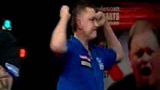 Taylor 2 Nine Darters Finish Darts Tragedy World Championships Freak Accident 2010 [upl. by Booth697]