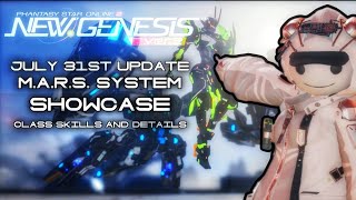 PSO2NGS MARS SYSTEM  Showcase Class Skills And Details [upl. by Sackey314]