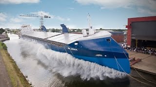 7 Awesome Ship Side Launch Videos [upl. by Eiznek]