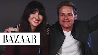 Outlander’s Sam Heughan and Caitriona Balfe Read Your Fan Fiction  Harper’s BAZAAR [upl. by Ttelrahc51]