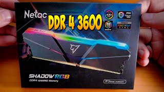 netac ddr4 3600 shadow rgb обзор бюджетной оперативной памяти с алиэкспресс [upl. by Tenej157]