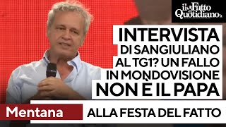 Mentana “Intervista di Sangiuliano al Tg1 Un fallo in mondovisione Non è il Papa” [upl. by Merv113]