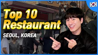 Food recommendation in Seoul 2023 10 Restaurants  Korea Travel Tips [upl. by Eidua953]