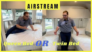 The ageold question Queen Bed or Twin Bed Airstream Travel Trailer [upl. by Nilyram]