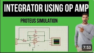 Integrator using op ampSimulationAnalog electronicsProteus Simulationdiploma EC [upl. by Coral]