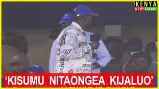 Raila angry with Junet for asking him to speak Swahili in Kisumu 🔥 [upl. by Innek]