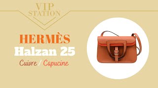 Hermes Halzan 25 Cuivre  Capucine [upl. by Odicalp609]