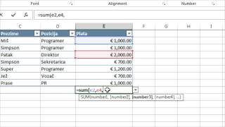 Excel trik 4 Izračunavanje sume na nekoliko načina [upl. by Freud]