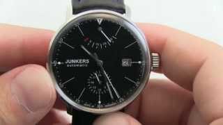 Junkers German Automatic Bauhaus Watch with Power Reserve 60602 [upl. by Htes234]