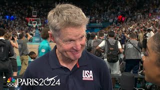 Steve Kerr Steph Currys gold medal performance was storybook stuff  Paris Olympics  NBC Sports [upl. by Cindy]