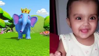 Hathi Raja Kahan Chale  हाथी राजा कहाँ चले  Cute Baby Dancing  Nursery Rhymes [upl. by Amoreta219]