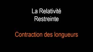 Relativité restreinte  la contraction des longueurs expliquée simplement en moins dune minute [upl. by Hinman127]