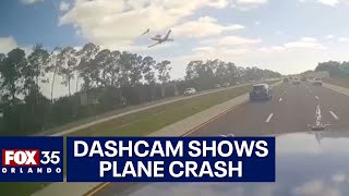 Florida plane crash video Jet falls onto I75 [upl. by Euqnom]