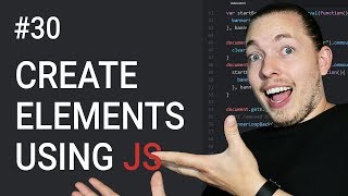 30 Create New Content Using JavaScript  Document Object Model Tutorial  JavaScript Tutorial [upl. by Leiand72]