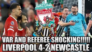 VAR AND REFEREE SHOCKING LIVERPOOL VS NEWCASTLE 42 RANT [upl. by Madelene493]