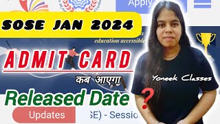 SOSE ADMIT CARD RELEASE kb hoga 2024 sose exam Kb hoga soseexamdate2024 sosestem soseadmitcard [upl. by Kathye]