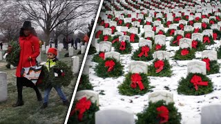 Wreaths Laid on Veterans Headstones in Time for the Holidays [upl. by Ayim]