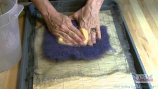 Wet Felting Over a Resist Part 1 [upl. by Lynde521]