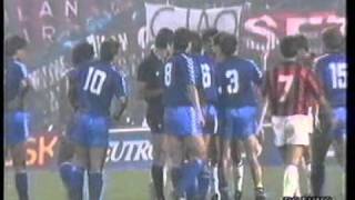 Milan  Real Madrid 20 Coppa dei Campioni 198990 Ottavi ANDATA [upl. by Suiramaj]