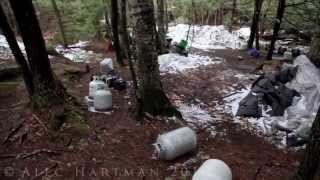 Tour of North Pond Hermits Campsite  April 13th 2013 [upl. by Kubetz725]