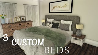 How to Make CUSTOM BEDS  Bloxburg [upl. by Daren]