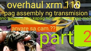 HONDA XRM 110 OVERHAULING PART 2 PAG ASSEMBLY NG TRANSMISIONTAMANG PARAAN NG MAGKASA NG TRANY [upl. by Arded]