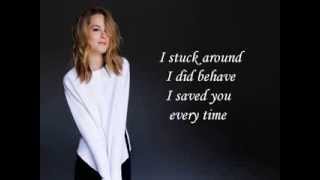 Bridgit Mendler  I Was A Fool Acoustic Version Lyrics On Screen [upl. by Phenice506]