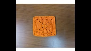 शिका हा चौकोन विणायलाcrochet solid granny squarecrosiaक्रोशा विणकामvinkam [upl. by Bobine]