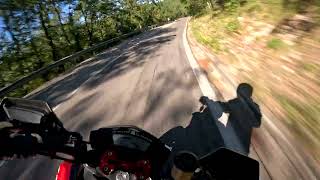 Hypermotard 821 SP Mountain Ride  Raw Audio 4K [upl. by Aninay]