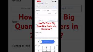 How to Place Big Quantity Orders in Zerodha iceberg basketorder banknifty nifty nifty50 [upl. by Giddings]