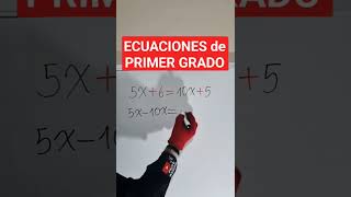 ECUACIONES de PRIMER GRADO  MUY FACIL [upl. by Helban]