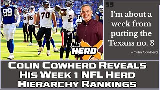 Cowboys Dolphins Chargers Bucs make big moves in Colin Cowherd’s Week 1 Herd Hierarchy Rankings [upl. by Akeinahs111]