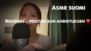 ASMR SUOMI  Roleplay  Poistan sun ahdistuksen ja silittelen siveltimellä ❤️ [upl. by Jazmin431]