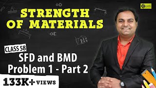 SFD and BMD  Problem 1  Part 2  Shear Force and Bending Moment Diagram  Strength of Materials [upl. by Ahsim]