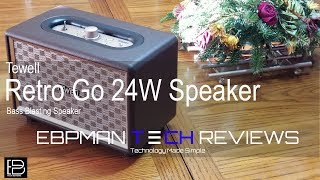 Best Bluetooth Bass Speaker under 90 The Tewell 24W Retro Go [upl. by Olympium]