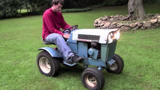 FINALLY uncovering and starting the 1968 Sears Super 12 tractor [upl. by Trabue]