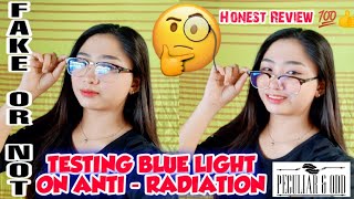 TESTING BLUE LIGHT ON ANTIRADIATION EYE GLASSES  EFFECTIVE OR NOT [upl. by Lange614]